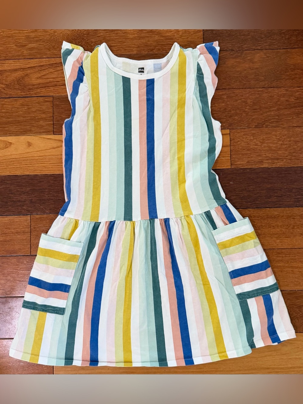 Tea Collection Girls' Multicolor Stripe Pocket Dress, 12